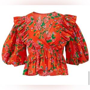Rhode Elodie Top in Red Floral